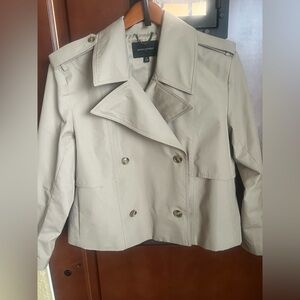 Beige Double-Breasted Women's Jacket